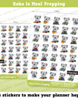 Koko the Koala Is Meal Prepping Planner Stickers