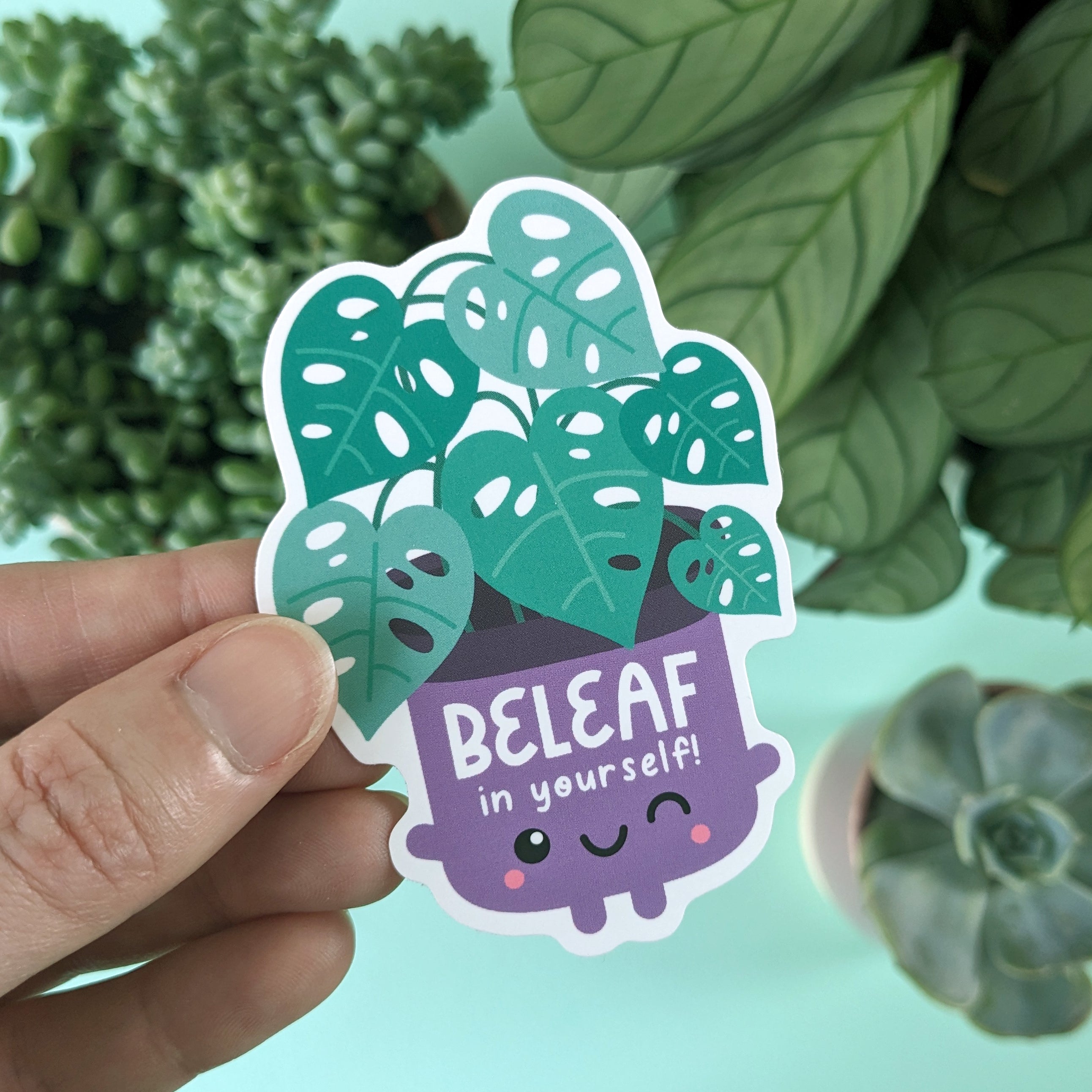 Happy Cutie Studio Beleaf In Yourself Large Sticker/Laptop/Vinyl/Kawaii/Cute