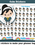 36 Cute Mini HCS Girls Cubs Planner Stickers