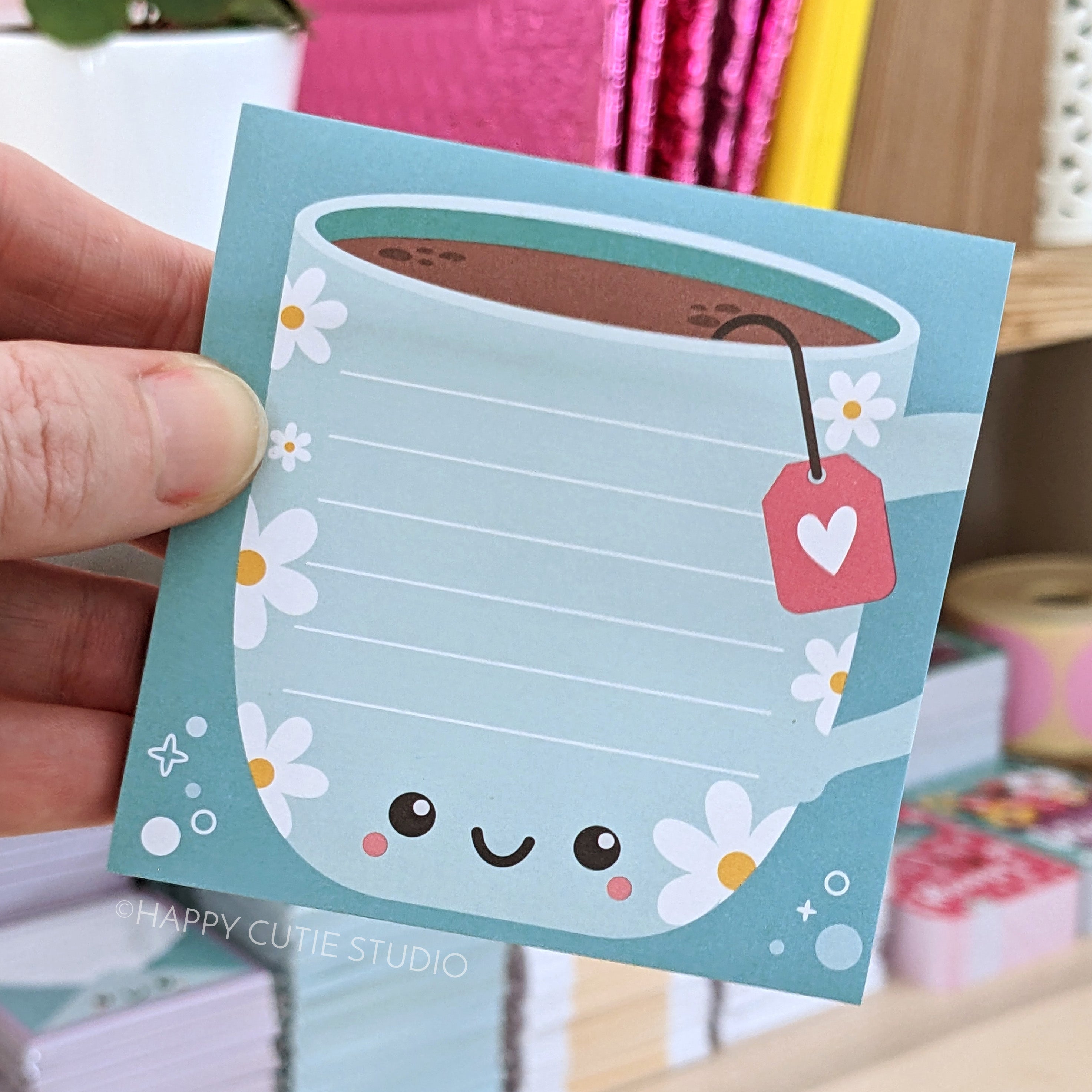 Flower Mug Sticky Notes/Kawaii/Cute
