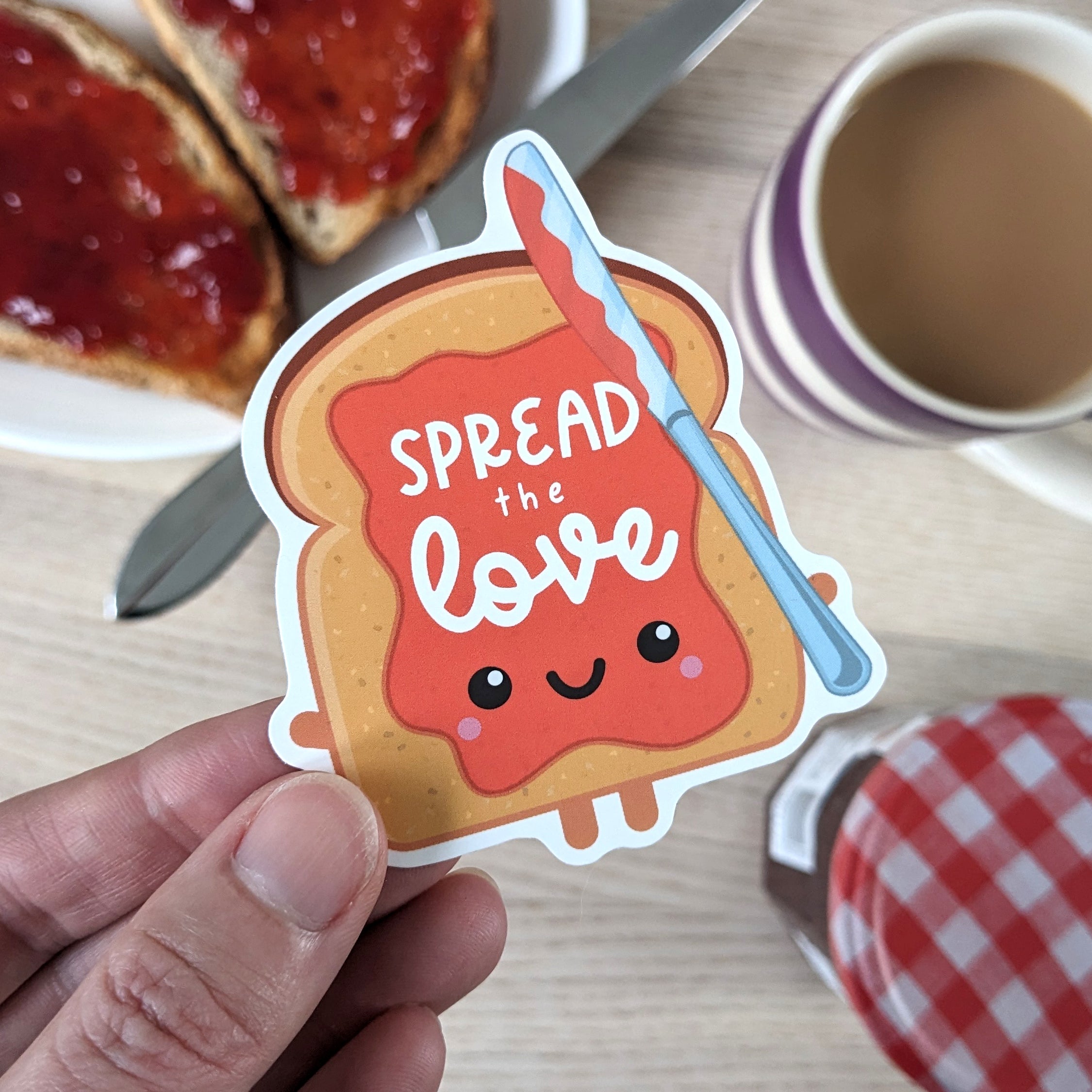 Happy Cutie Studio Spread The Love Large Sticker/Laptop/Vinyl/Kawaii/Cute