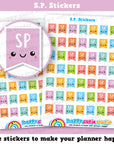 49 Cute S.P. Flags/Personal Independence Payment/Planner Stickers
