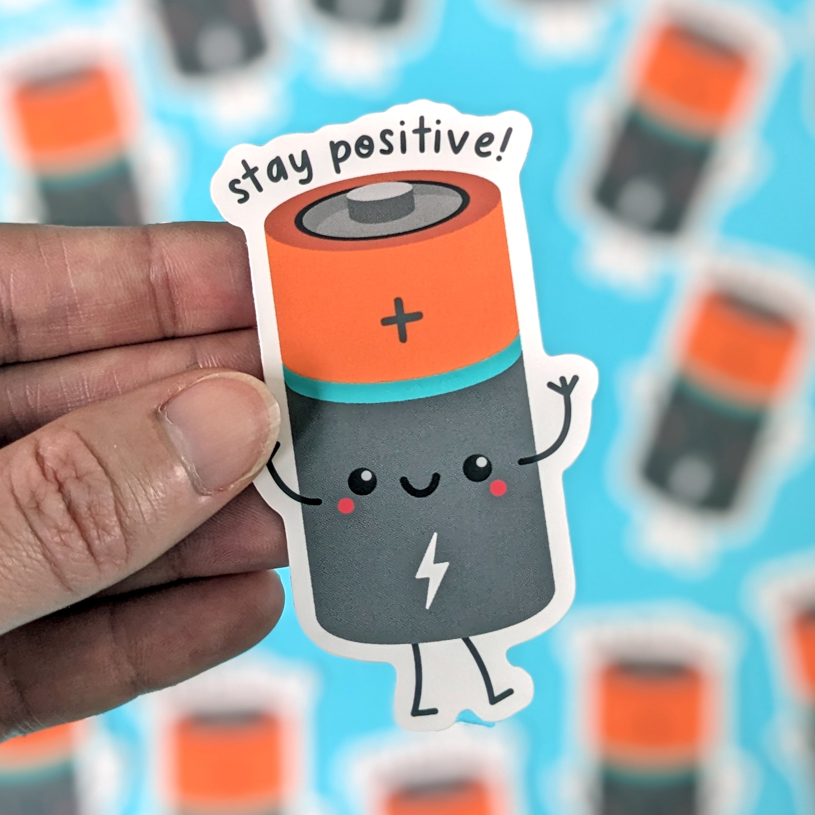 Happy Cutie Studio Stay Positive Large Sticker/Laptop/Vinyl/Kawaii/Cute
