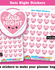 35 Cute Date Night Heart Planner Stickers