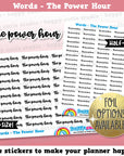 The Power Hour Words/Functional Planner Stickers