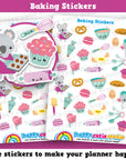 34 Cute Baking/Cooking/Cakes/Cookies Planner Stickers