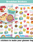 34 Cute Breakfast Planner Stickers