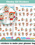 Cheeky Elf Girl Planner Stickers