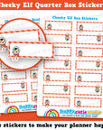 Cheeky Elf Girl Quarter Box Planner Stickers