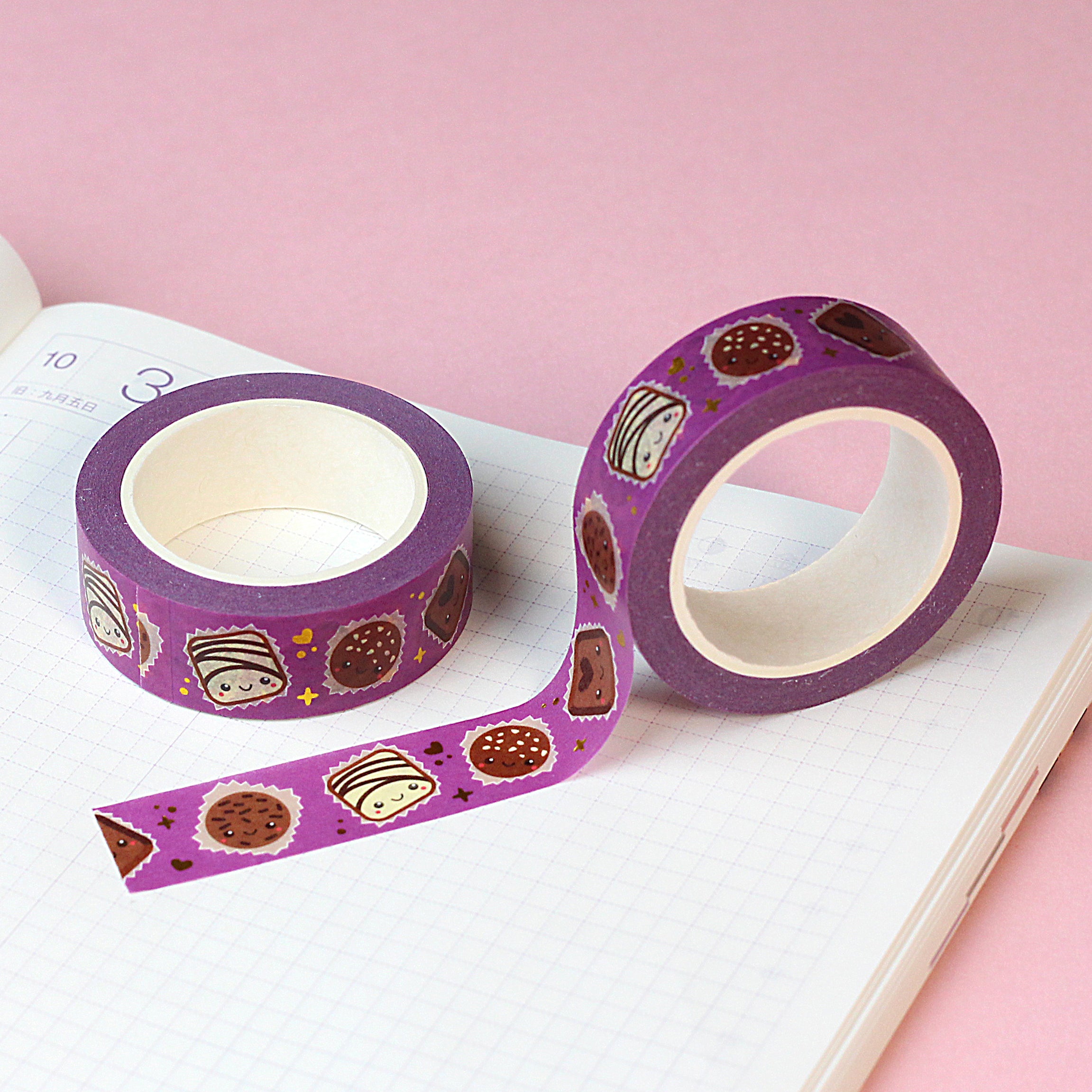 Gold Foil Chocoholic Washi Tape