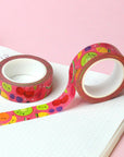 Silver Foil 'Cutie Fruitie' Washi Tape