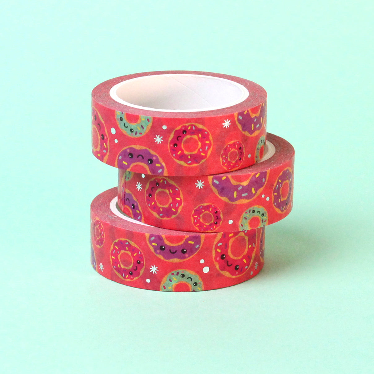 Silver Foil 'Dinky Doughnuts' Washi Tape