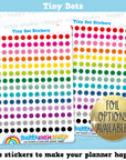 168 Cute Colourful Tiny Dots/Functional/Practical Planner Stickers
