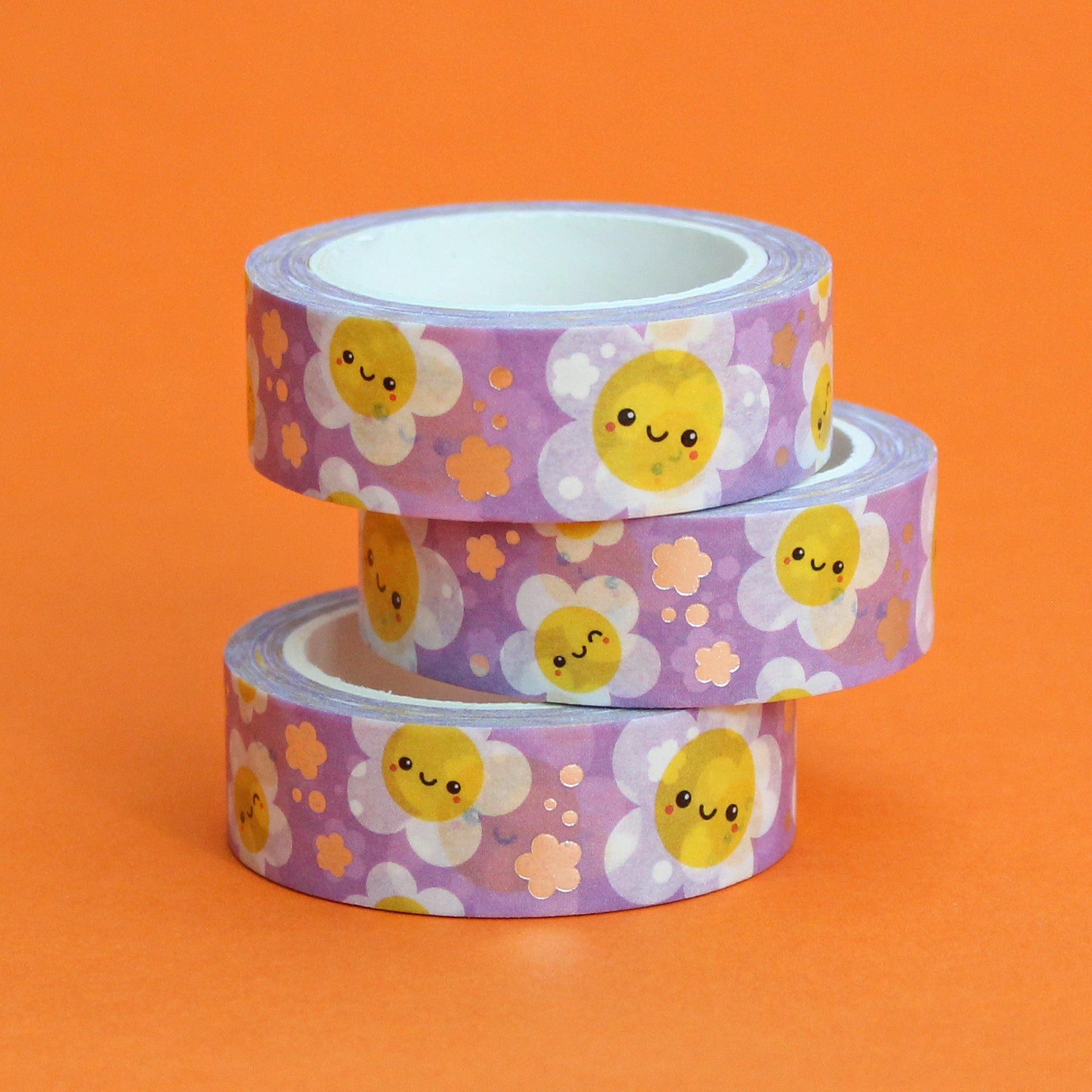 Silver Foil Flower Power Washi Tape