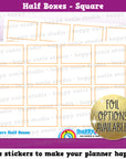 16 Cute Square Half Box/Functional/Practical Planner Stickers