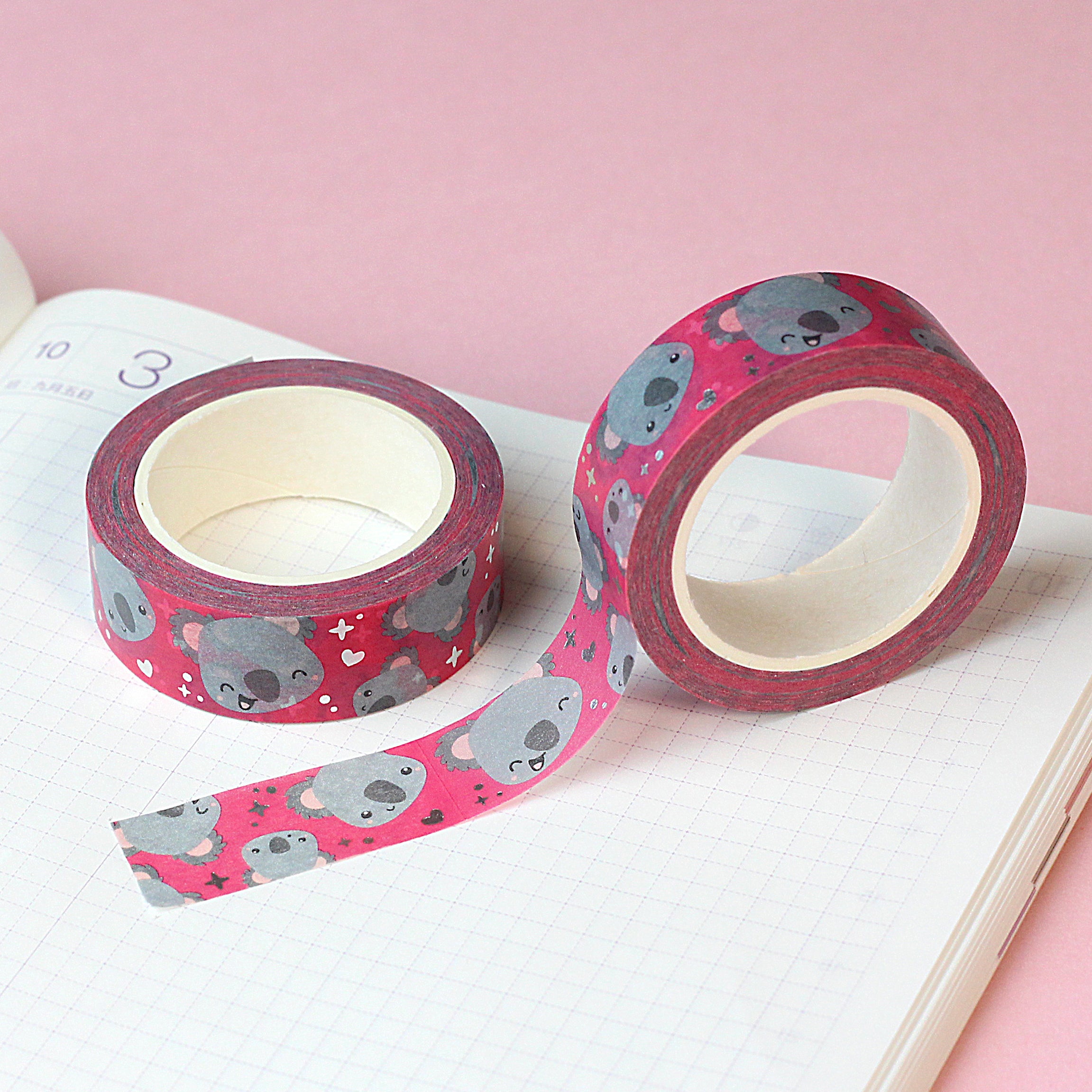 Silver Foil Koko The Koala Washi Tape