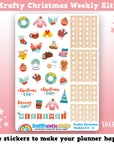 Krafty Christmas Weekly Kit Planner Stickers