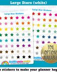 48 Cute Colourful Large Stars/Functional/Practical Planner Stickers