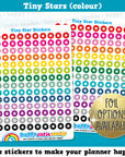 140 Cute Colourful Tiny Stars/Functional/Practical Planner Stickers