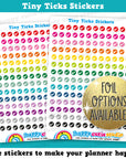 168 Cute Colourful Tiny Ticks/Functional/Practical Planner Stickers