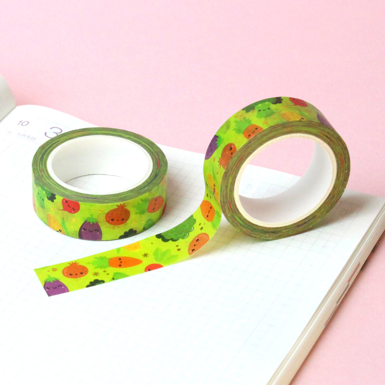 Gold Foil 'Very Veggie' Washi Tape