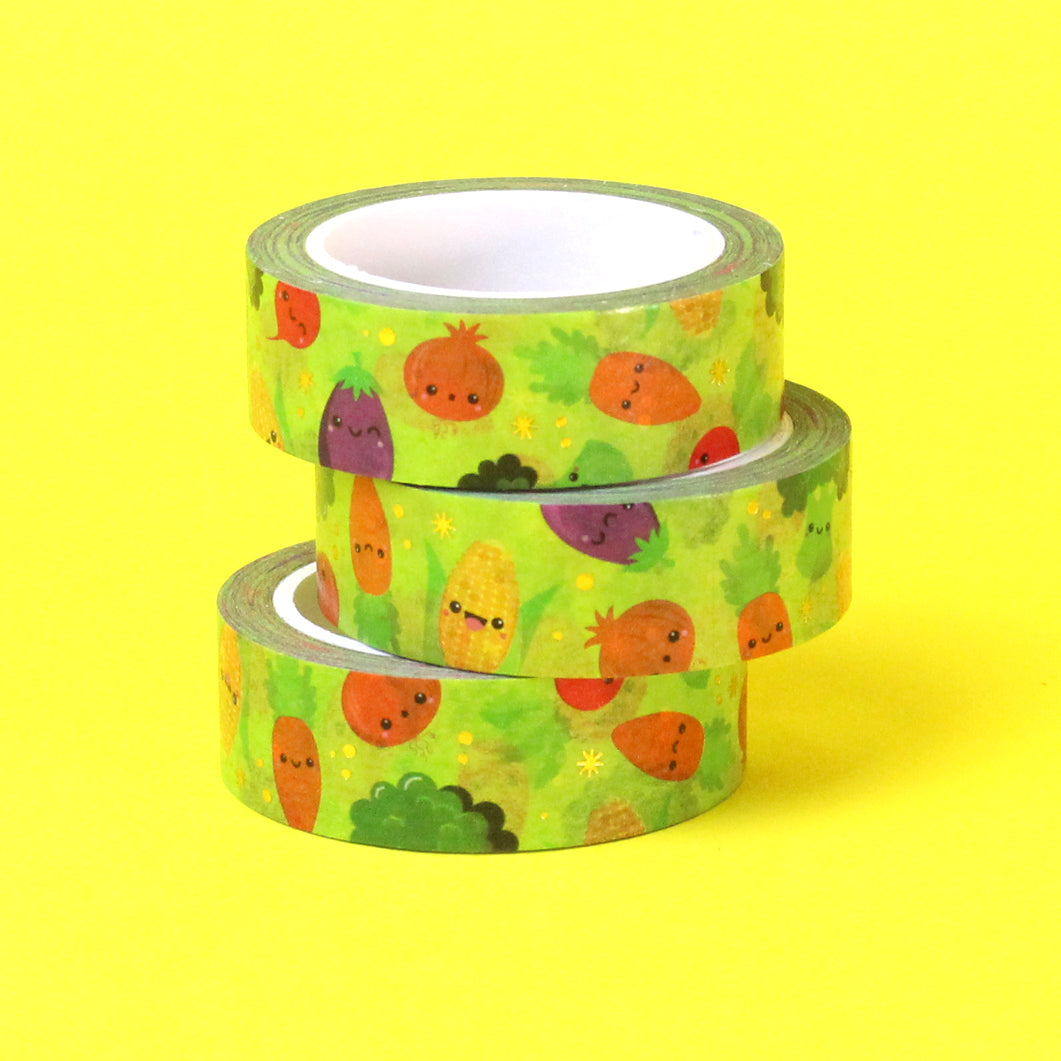Gold Foil 'Very Veggie' Washi Tape