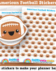 61 Cute Football/American Football/Sport Planner Stickers