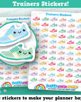 72 Cute Trainers/Sneakers/Pumps/Gym/Exercise/Work Out Planner Stickers