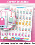 35 Cute Hoover / Vacuum Cleaner / Chores Planner Stickers