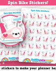 30 Cute Spin Bike/Spinning/Cycling/Gym/Exercise/Work Out Planner Stickers