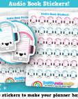 36 Cute Audio Book/Audiobook/Reading Planner Stickers