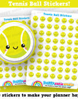 63 Cute Tennis Ball/Sport Planner Stickers