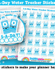 25 Cute Hyrdration Tracker - 5 A Day - Planner Stickers