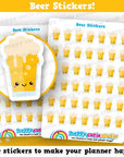 42 Cute Beer/Pint/Alcohol Planner Stickers