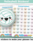 48 Cute Volleyball/Sport Planner Stickers