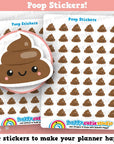 48 Cute Poop Planner Stickers