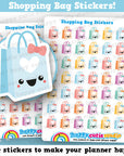42 Cute Shopping Bag Planner Stickers