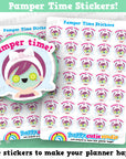 35 Cute Pamper Time/Relax/Me Time Planner Stickers