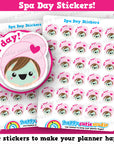 30 Cute Spa Day/Relax/Me Time Planner Stickers