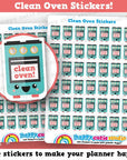 42 Cute Clean Oven/Chores Planner Stickers