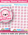48 Cute Blogger / Blogging / Photos Planner Stickers