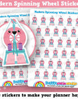 33 Cute Modern Spinning Wheel Planner Stickers