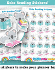 30 Cute Koko the Koala Reading Planner Stickers