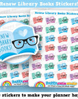 28 Cute Renew Library Books/Reading Planner Stickers