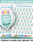 46 Cute After School Club/School Planner Stickers