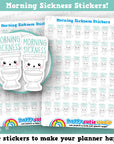 48 Cute Morning Sickness Planner Stickers