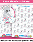 30 Cute Koko the Koala Bicycle/Bike/Riding Planner Stickers