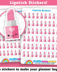 54 Cute Lipstick/Make-Up Planner Stickers