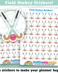 36 Cute Hockey/Field Hockey/Sport Planner Stickers
