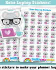 35 Cute Koko the Koala Laptop/Work/Computer Planner Stickers